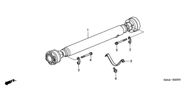 2002 Honda S2000  Washer Diagram for 40140S2A008