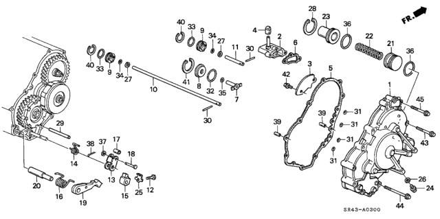 1993 Honda Civic O-Ring (34.3X2.4) Diagram for 91302PN6004