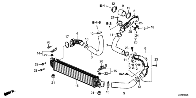 2019 Honda Accord Stay Assy., L. Intercooler Diagram for 197026A0A00