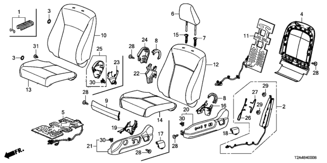 2013 Honda Accord Guide FRe*YR449L* Diagram for 81143T2FA01ZA