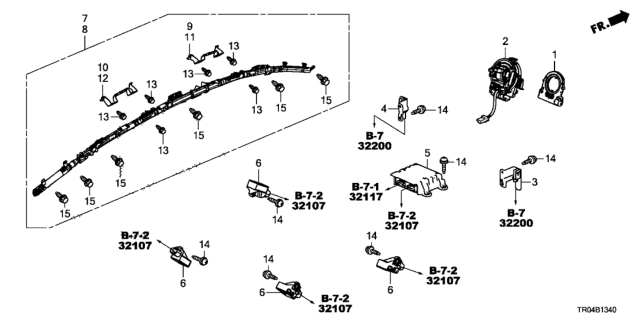 2012 Honda Civic  Bracket Assy., L. FR. Grab Rail Diagram for 83291TR0N80