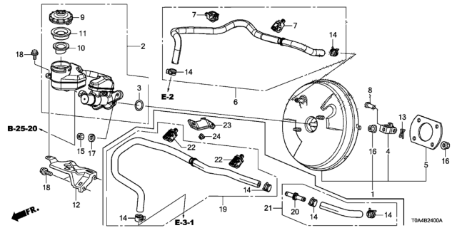 2016 Honda CR-V  Stay, Master Power Diagram for 46407T1WA00
