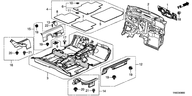 2014 Honda Civic Cap Assy, *NH167L* Diagram for 84205TR6A02ZA