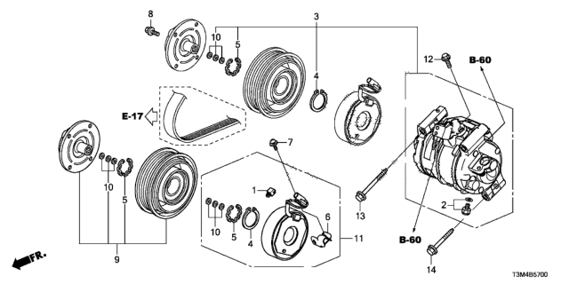 2017 Honda Accord  Stay, Leadwire Diagram for 388165A2A01
