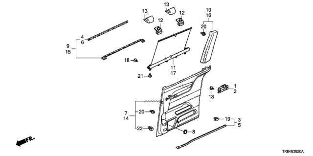 2013 Honda Odyssey Cap, Roller Maintenance *NH686L* (LIGHT WARM GRAY) Diagram for 83704TK8A01ZA