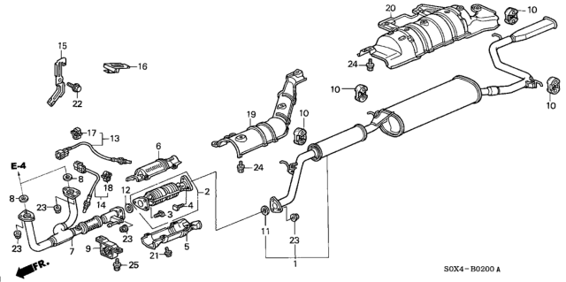 2002 Honda Odyssey Sensor, Oxygen Diagram for 36532P8FA11