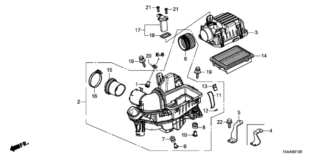 2019 Honda Fit Stay B, Air Cleaner Diagram for 172115R0000