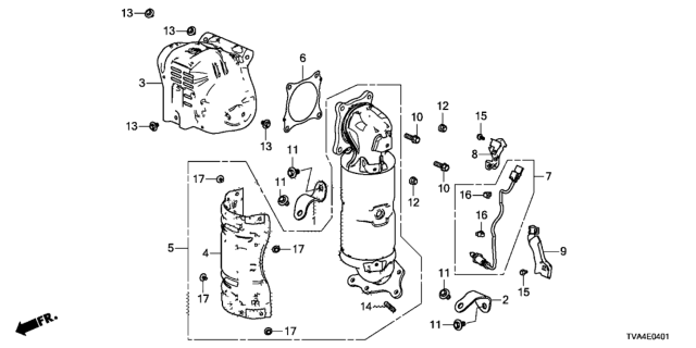 2021 Honda Accord Gasket Comp B, T/C Diagram for 18234RPYG02
