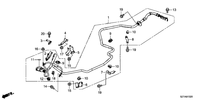 2013 Honda CR-Z  Stay, Cable (CVT) Diagram for 1F060RTW900
