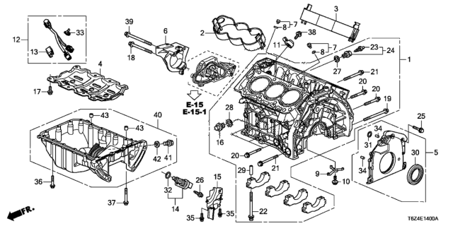 2019 Honda Ridgeline  Bracket, Engine Side Mounting Diagram for 11910R70A00