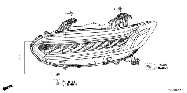2021 Honda Accord W-HEADLIGHT ASSY-, R Diagram for 33100TVAA41