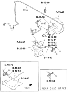 1994 Honda Passport  Hose, Front Flexible Brake Diagram for 8943380520