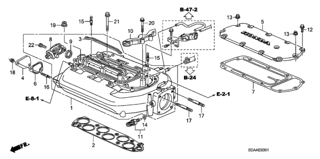 2007 Honda Accord  Bolt, Special Flange (6X18) Diagram for 90104RCJA00