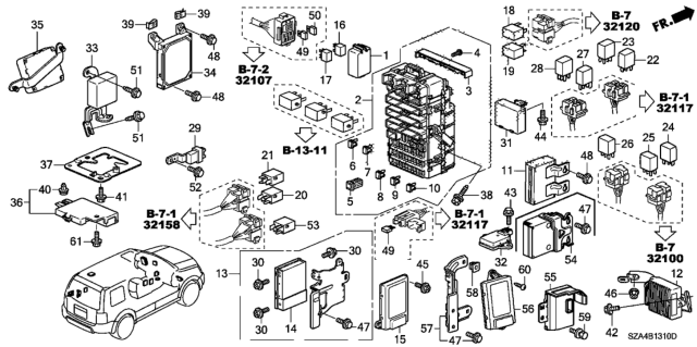 2014 Honda Pilot  Grommet, Screw (4MM) Diagram for 91605SK7003