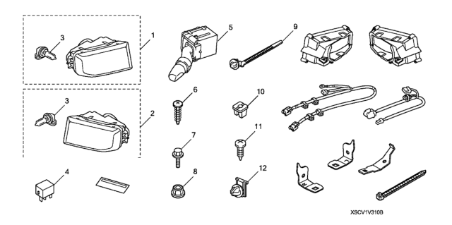 2007 Honda Element  Bulb, Headlight (Hb4) (12V 51W) (Sylvania) Diagram for 33104S3VA01