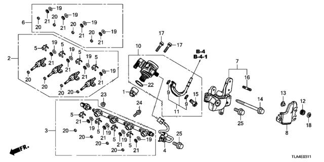 2019 Honda CR-V  Pipe Set, Fuel Feed Diagram for 167925PHA00