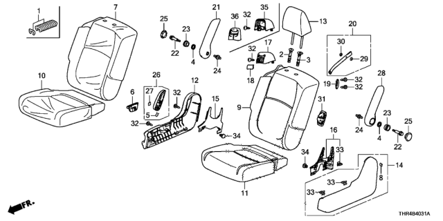 2019 Honda Odyssey  Rivet *NH900L* (B) (DEEP BLACK) Diagram for 81929TK8A21ZD