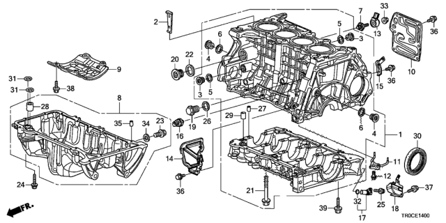 2015 Honda Civic O-Ring (20X2.3) (Nok) Diagram for 91301RNAA01