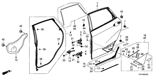 2019 Honda Clarity Fuel Cell  GARN ASSY. *R567M* Diagram for 75313TRTA02ZA