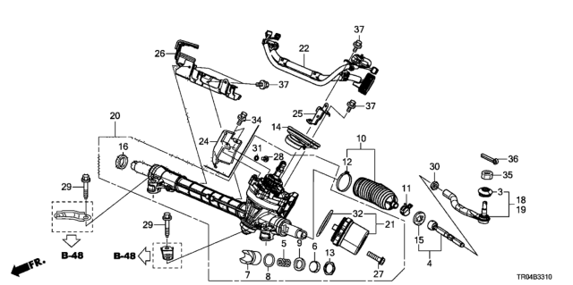 2012 Honda Civic  Harness, EPS (LH) Diagram for 53680TR0A01
