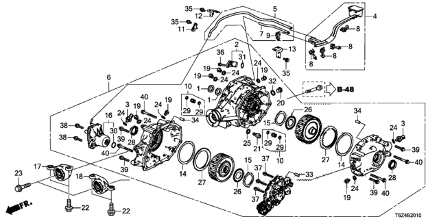 2019 Honda Ridgeline  Clip, Offset (20) Diagram for 419385MMA01