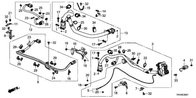2019 Honda Clarity Electric  Clip, Ipu Cover Diagram for 915145Y3003