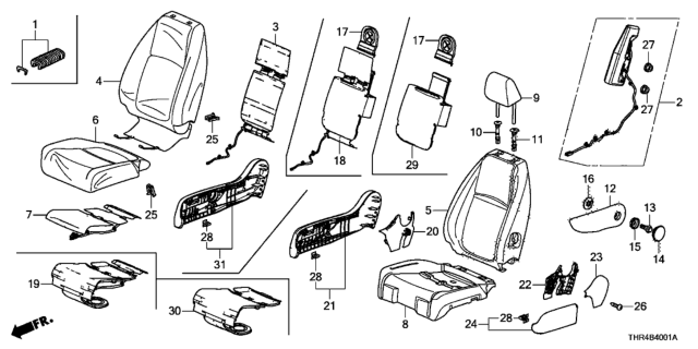 2022 Honda Odyssey  Cover Inn*NH900L* Diagram for 81247TBAA11ZA