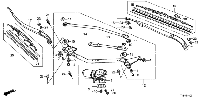 2011 Honda Odyssey  Cap Diagram for 76621SDAA01