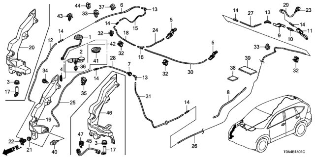 2015 Honda CR-V  Tube J (With Spring) Diagram for 76826SHJA01
