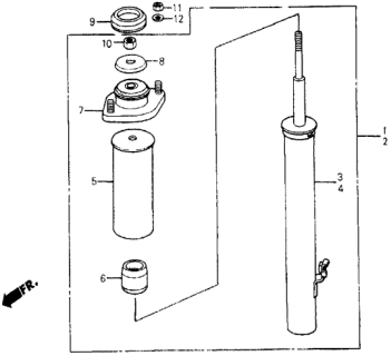 1986 Honda Civic Cover, FR. Dust (Showa) Diagram for 51687SB2014