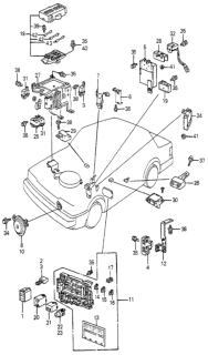 1983 Honda Accord  Box Assembly, Fuse (Daiichi) Diagram for 38200SA6678