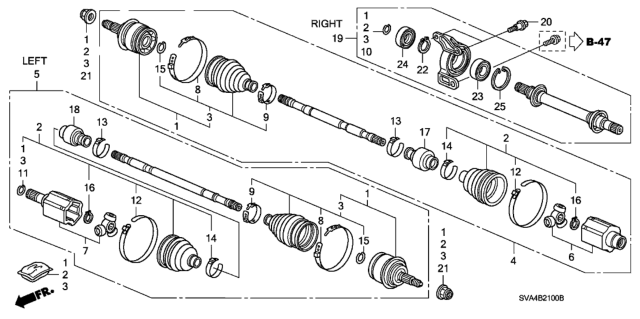 2008 Honda Civic  Band, Dynamic Damper (Gkn) Diagram for 44329SNEA01