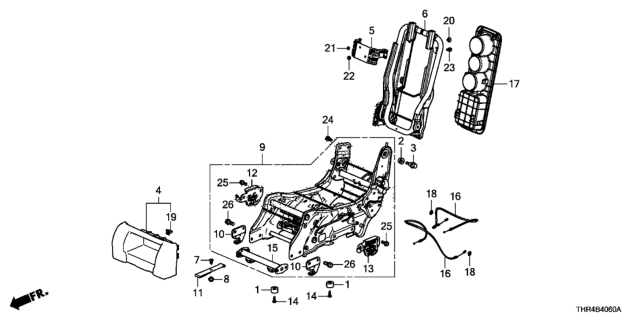 2019 Honda Odyssey Bolt, Flange (8X16) Diagram for 81923THRA21