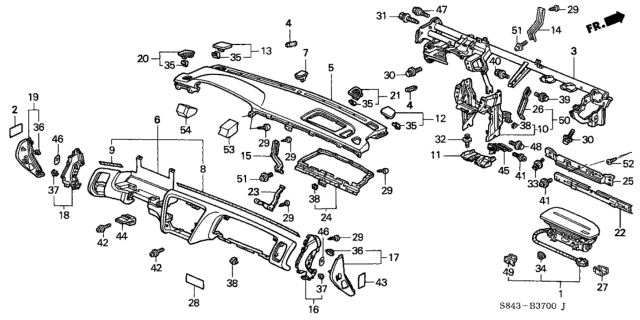 2001 Honda Accord Bolt-Washer (8X40) Diagram for 90106S84A00