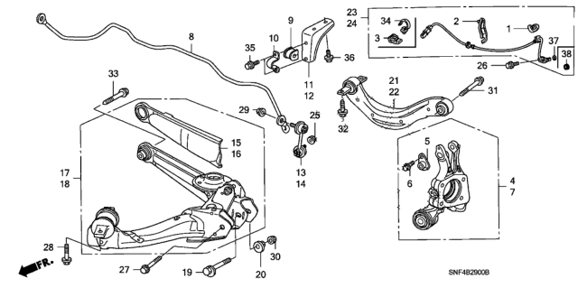 2011 Honda Civic Knuckle, Right Rear Diagram for 52210SNCJ00