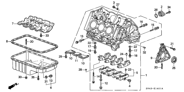 1996 Honda Accord  Washer (10.2MM) Diagram for 90481463000