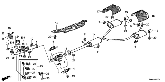 2013 Honda Pilot Gasket, Pre Chamber Diagram for 18393SDBA00