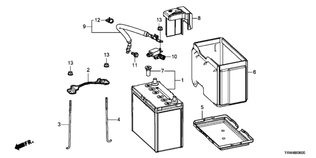 2021 Honda Clarity Plug-In Hybrid  Cover (4P) Diagram for 32418T7A003