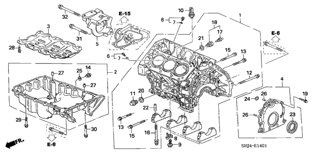 2006 Honda Odyssey Sensor Assembly, Knock Diagram for 30530P8FA01