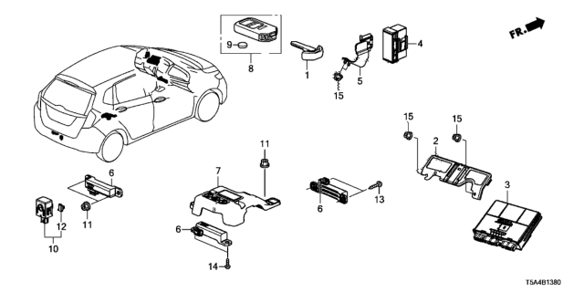2015 Honda Fit  Unit Assy, Smart Pcu Diagram for 38329T5AA02