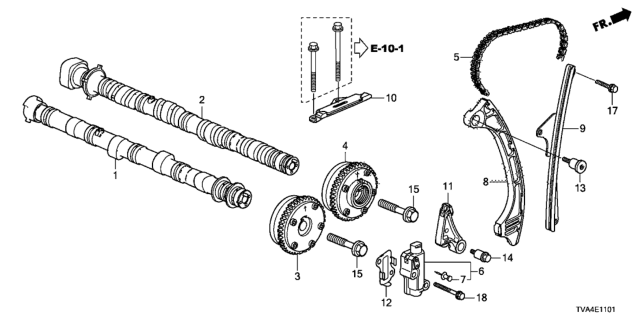 2020 Honda Accord Guide, Cam Chain Diagram for 145306B2A01