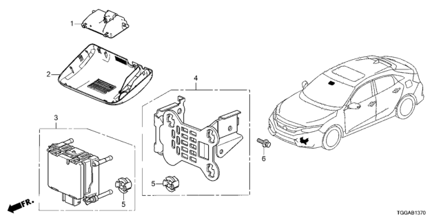 2021 Honda Civic SET, RADAR SUB-ASSY Diagram for 36803TGHA03