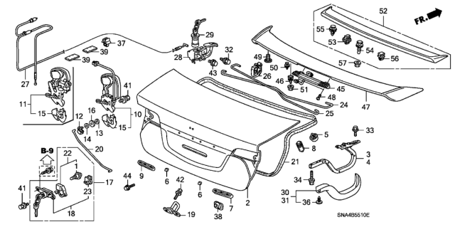 2007 Honda Civic  Washer Diagram for 74854SNAA01