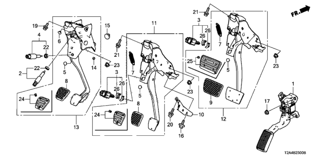 2014 Honda Accord  Switch Assembly, Stop&Crui Diagram for 36750T2AA01