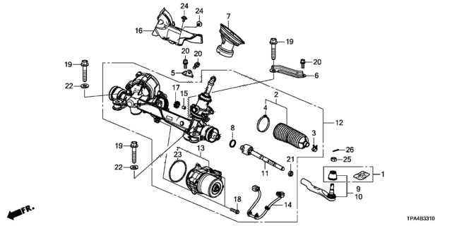 2020 Honda CR-V Hybrid GROMMET, STRG Diagram for 53502TMBH00