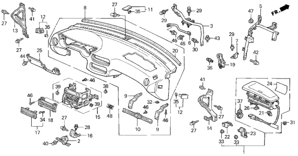 1994 Honda Del Sol  Bolt, Ground (6X12) (Zn) Diagram for 90153SB6003