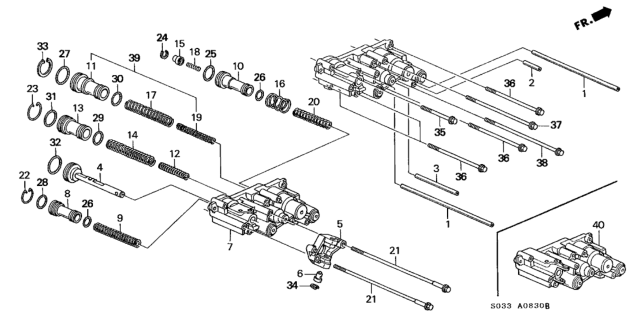 1996 Honda Civic  Pipe (8X40) Diagram for 22743PW4000