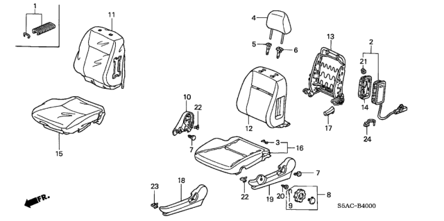 2005 Honda Civic Cover, L. Center *YR239L* (KI IVORY) Diagram for 81515S5AA21ZD
