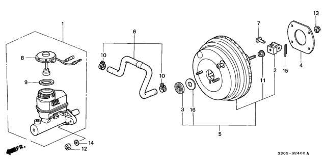 2001 Honda Prelude Nut (10MM) Diagram for 90301SEF013