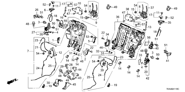 2016 Honda CR-V  Control Cable Bac Diagram for 82272T0AA01